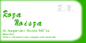 roza moisza business card